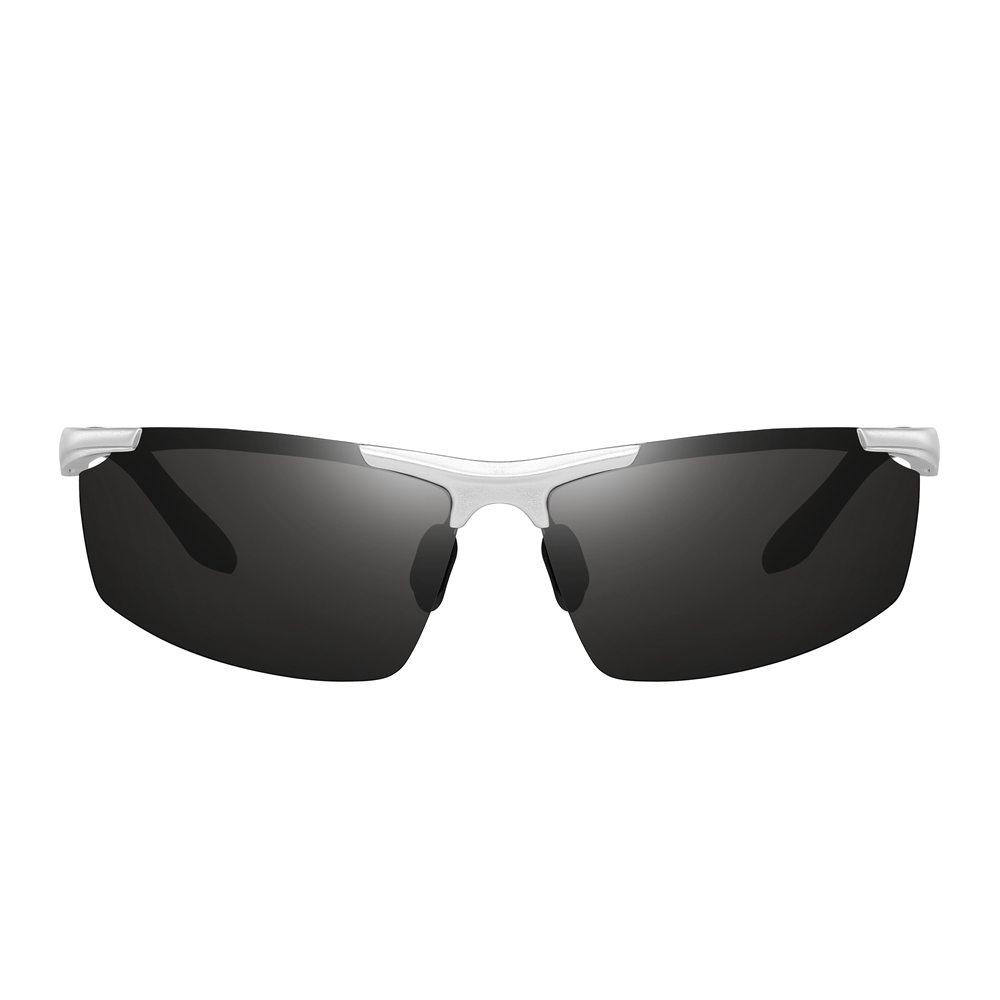 Wholesale Outdoor Sports Sunglasses with Anti Glare Polarized Lens Aluminium Semi-rimless Hiking Glasses High Performance Eyewear Manufacturer China