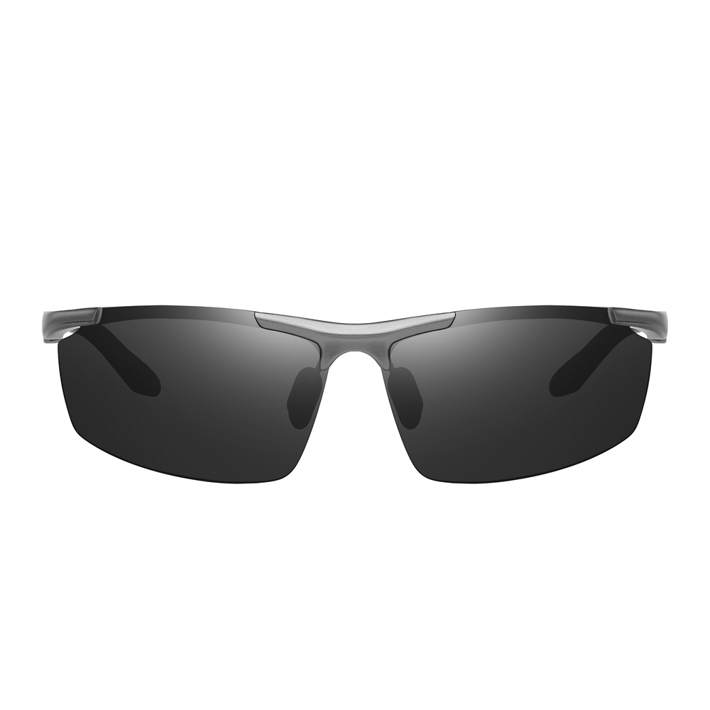 Wholesale Outdoor Sports Sunglasses with Anti Glare Polarized Lens Aluminium Semi-rimless Hiking Glasses High Performance Eyewear Manufacturer China