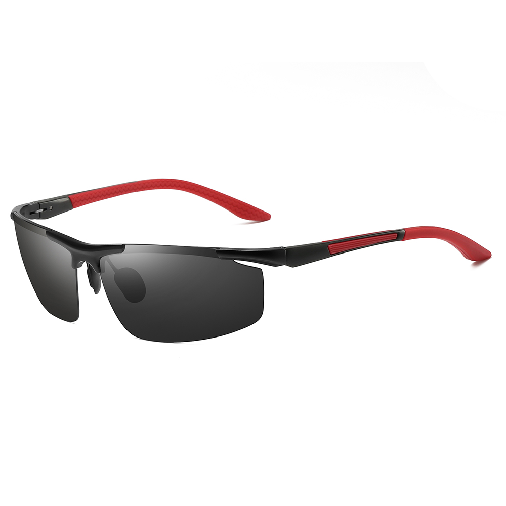 Wholesale Outdoor Sports Sunglasses with Anti Glare Polarized Lens Aluminium Semi-rimless Hiking Glasses High Performance Eyewear Manufacturer China