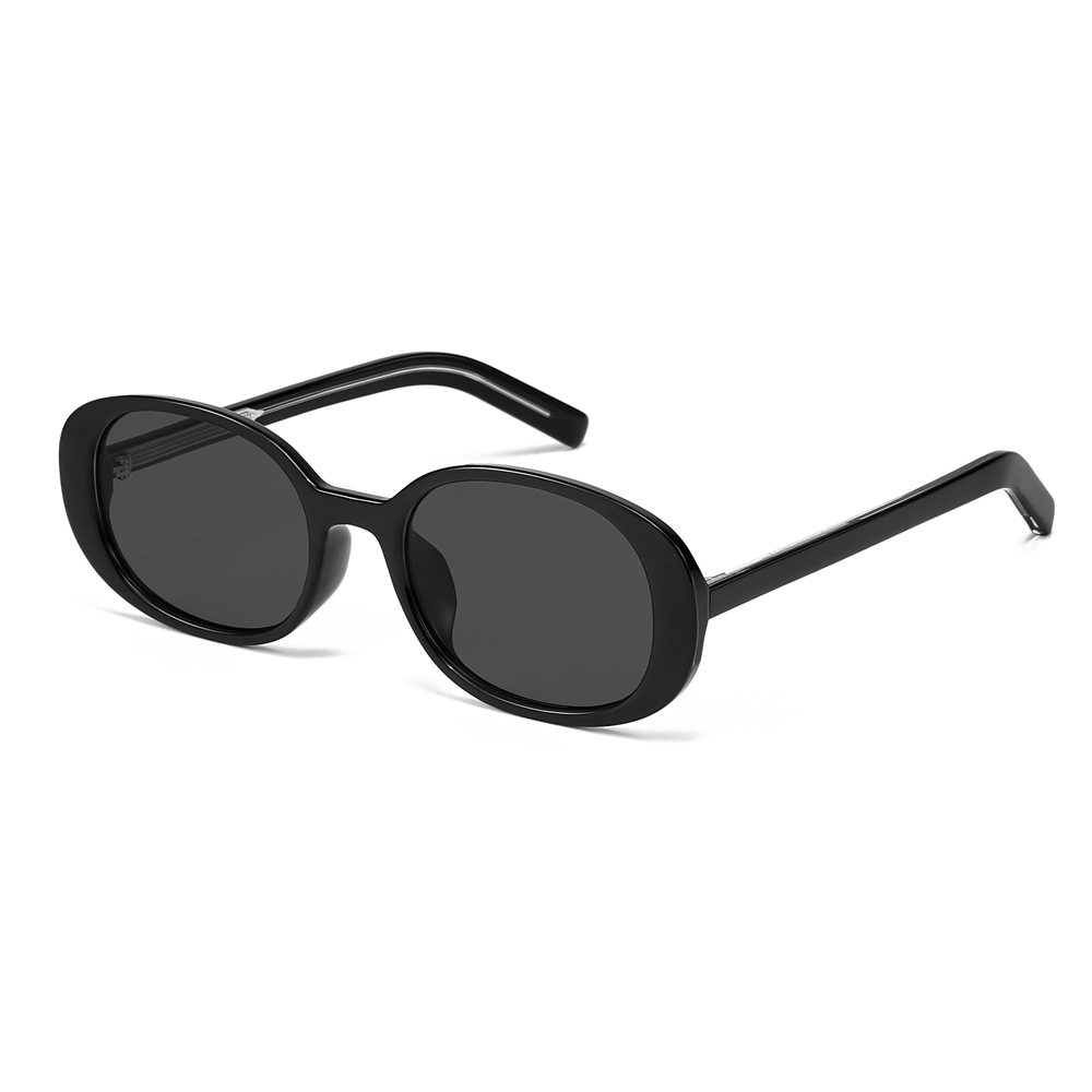 Custom Made Ladies Retro Oval Polarized Shades Small to Medium Acetate Minimalist Designer Sunglasses for Women Chic Eyewear Manufacturer China