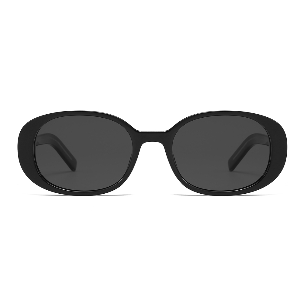 Custom Made Ladies Retro Oval Polarized Shades Small to Medium Acetate Minimalist Designer Sunglasses for Women Chic Eyewear Manufacturer China