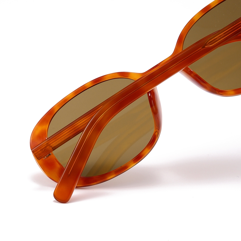 Custom Made Ladies Retro Oval Polarized Shades Small to Medium Acetate Minimalist Designer Sunglasses for Women Chic Eyewear Manufacturer China