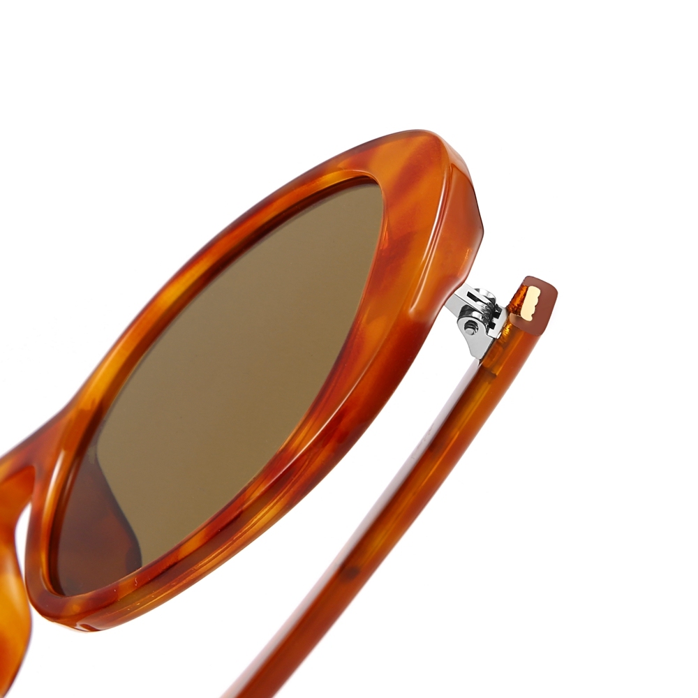 Custom Made Ladies Retro Oval Polarized Shades Small to Medium Acetate Minimalist Designer Sunglasses for Women Chic Eyewear Manufacturer China