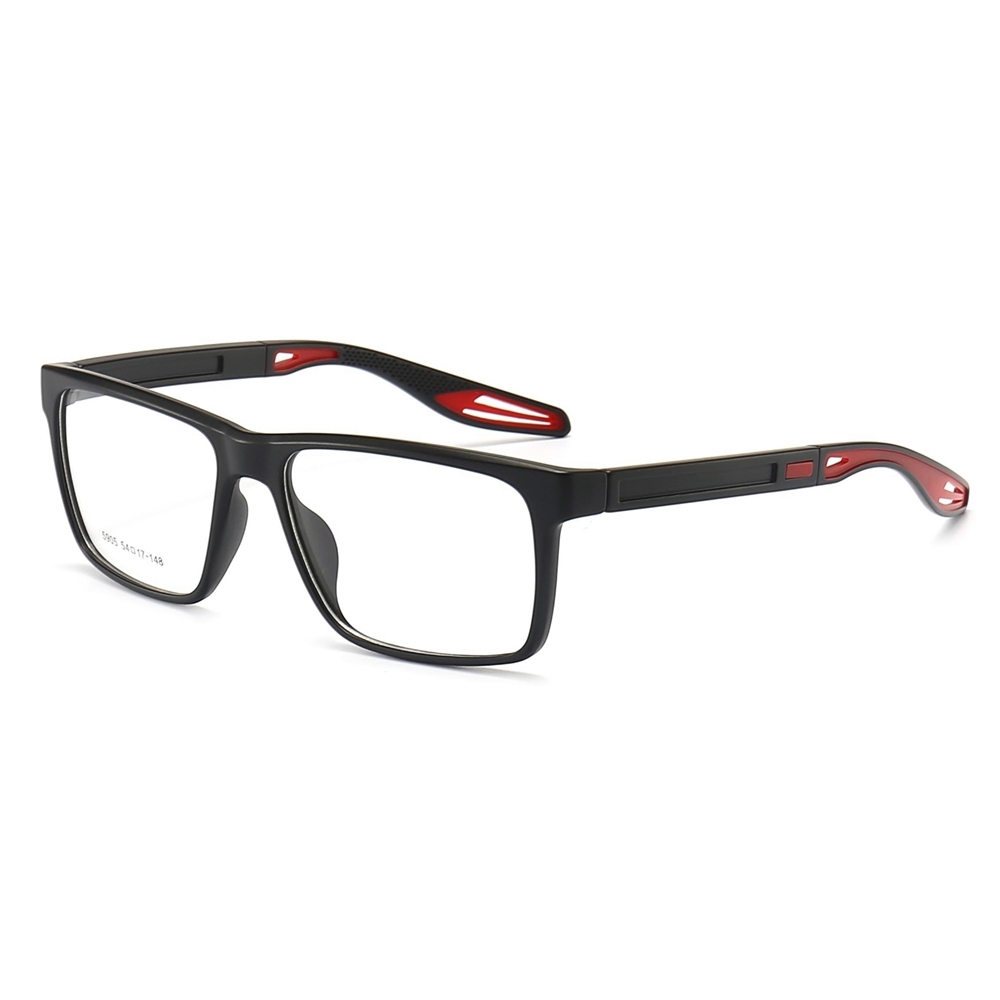 Custom TR90 Detachable Sporty Optical Frames with Interchangeable Arms Eyeglasses for Active Men Rectangular Prescription Glasses Wholesale China