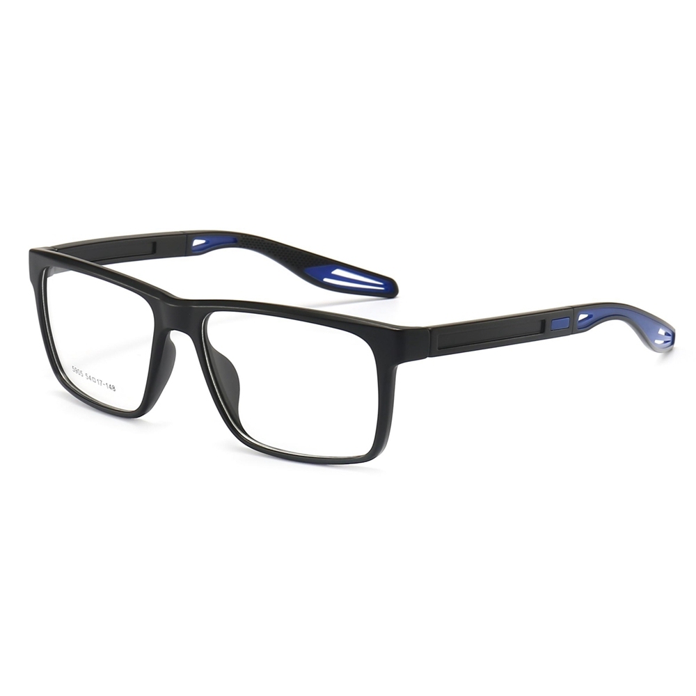 Custom TR90 Detachable Sporty Optical Frames with Interchangeable Arms Eyeglasses for Active Men Rectangular Prescription Glasses Wholesale China