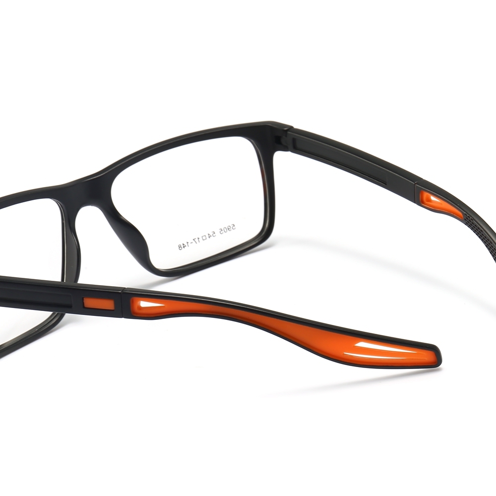 Custom TR90 Detachable Sporty Optical Frames with Interchangeable Arms Eyeglasses for Active Men Rectangular Prescription Glasses Wholesale China