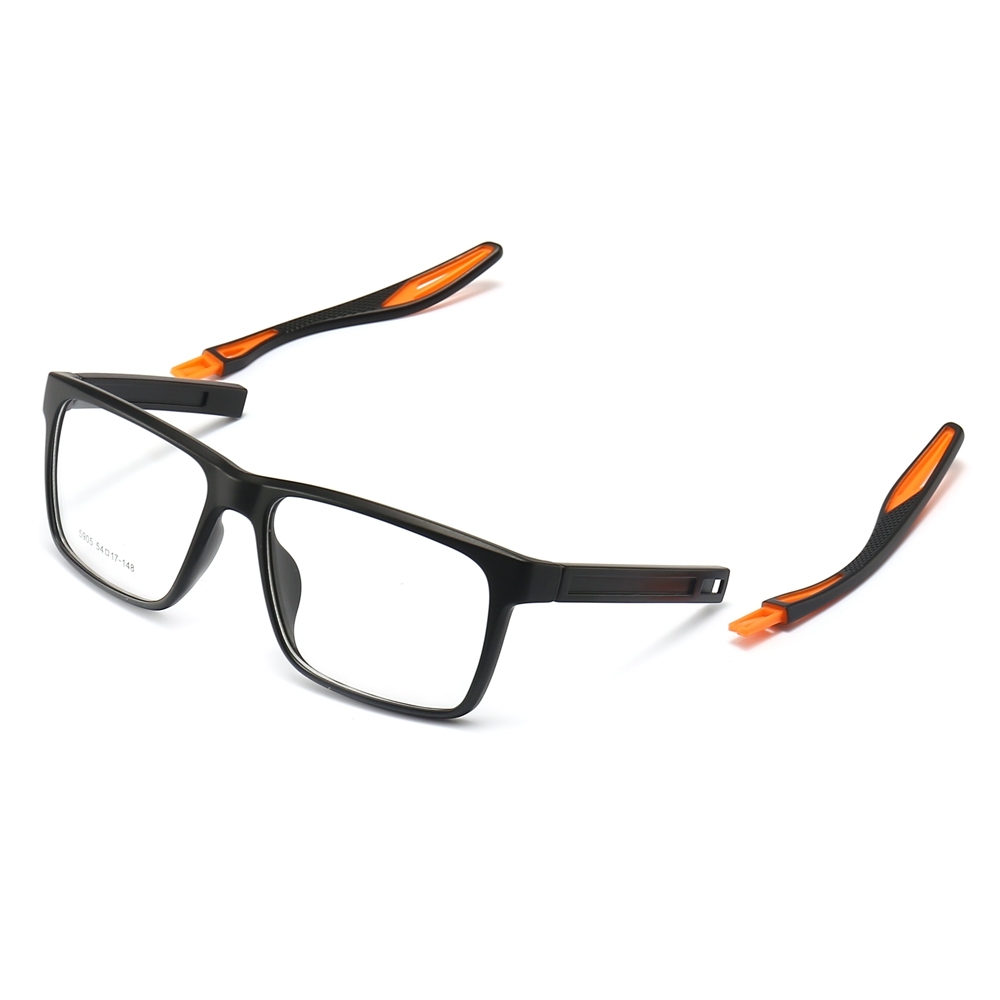 Custom TR90 Detachable Sporty Optical Frames with Interchangeable Arms Eyeglasses for Active Men Rectangular Prescription Glasses Wholesale China