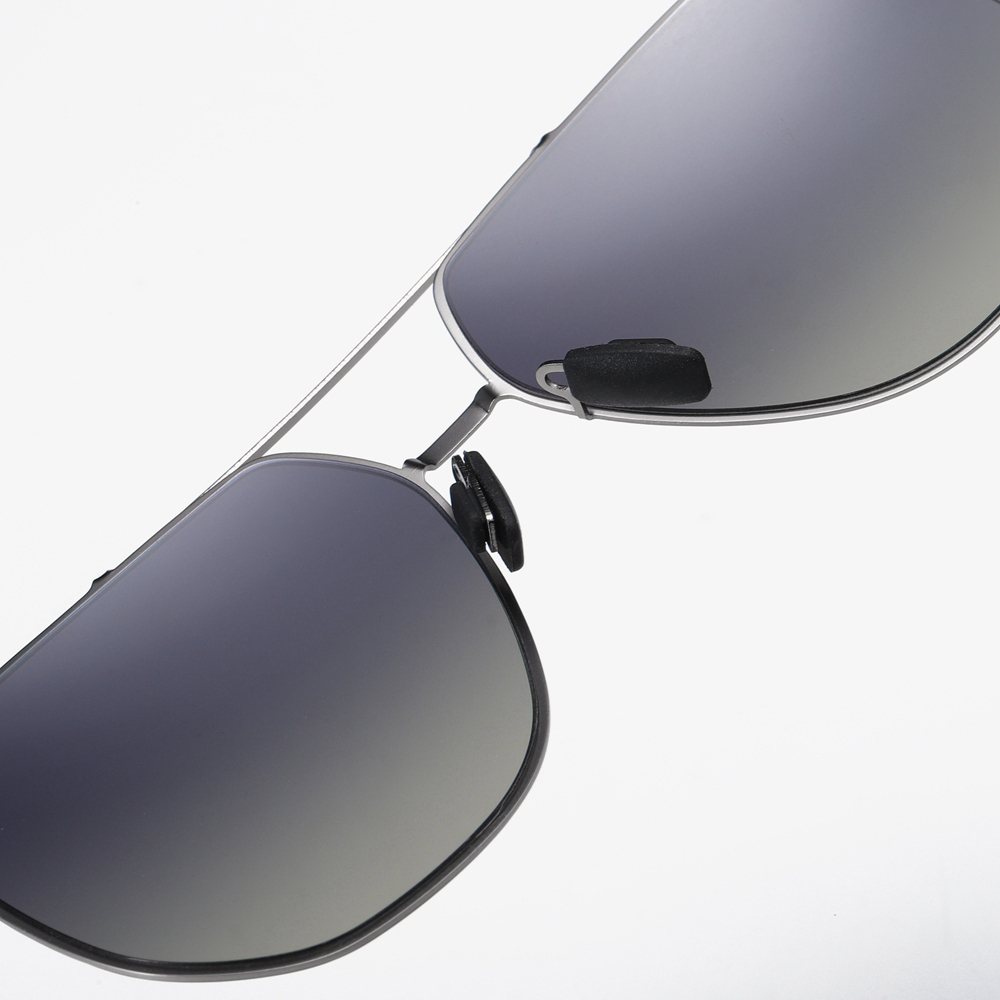 Custom Logo Stainless Steel Navigator Sunglasses for Businessmen Polycarbonate Polarized Lenses Oversized Square Aviator Sunglass Wholesale Online