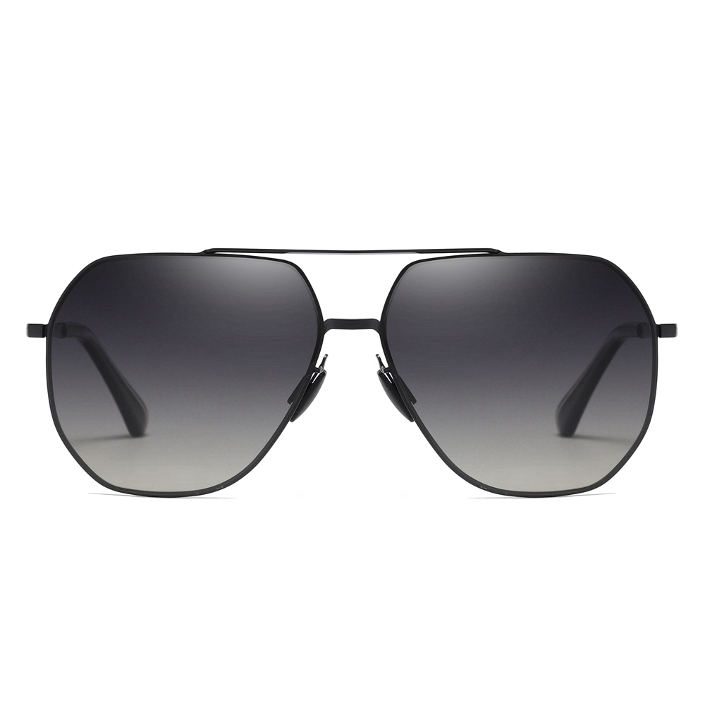 Custom Logo Stainless Steel Navigator Sunglasses for Businessmen Polycarbonate Polarized Lenses Oversized Square Aviator Sunglass Wholesale Online