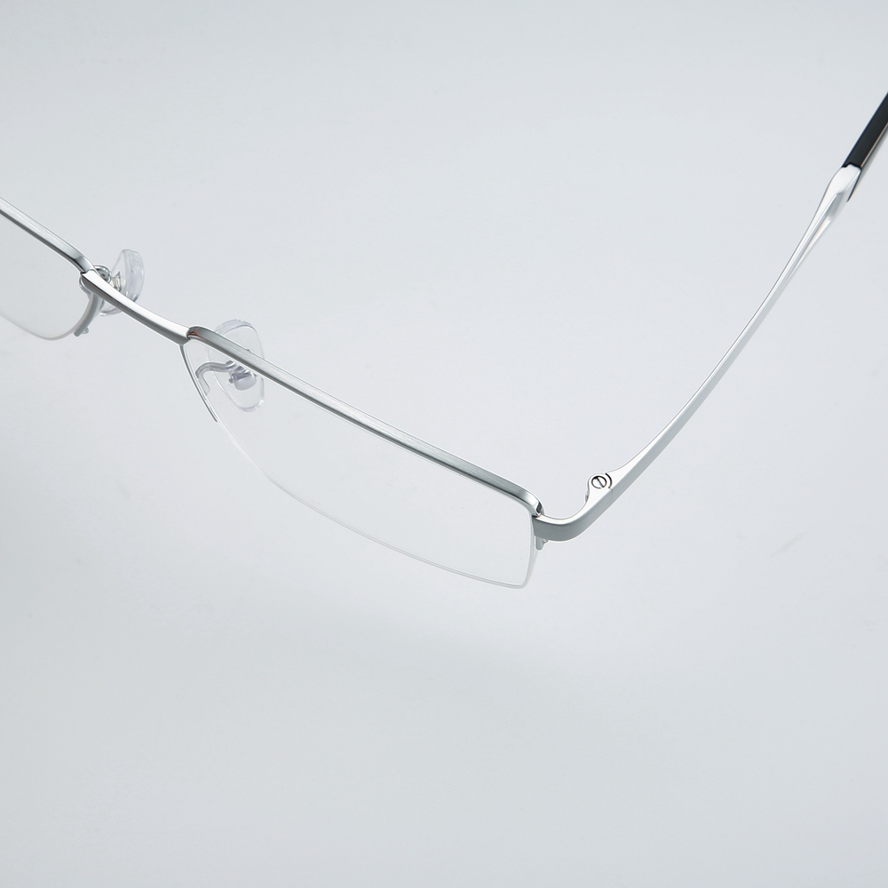 Custom Titanium Half-Rim Rectangular Optical Frame for Professional Men Office Wear Eyeglasses Business Prescription Glasses Wholesale China