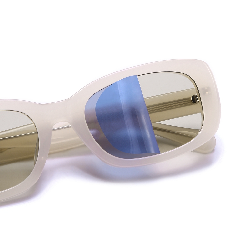 Wholesale 90s Popular Chunky Rectangle Sunglasses Trendy Hip-hop Streetwear Shades for Women Cellulose Acetate Eyewear Manufacturer China