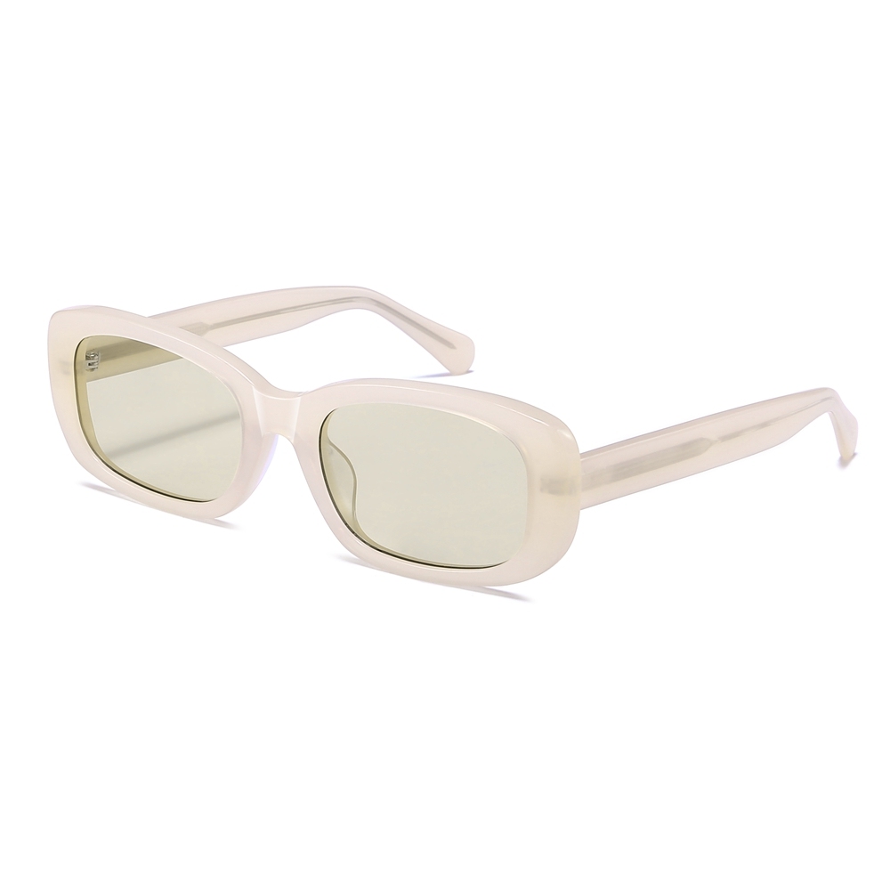 Wholesale 90s Popular Chunky Rectangle Sunglasses Trendy Hip-hop Streetwear Shades for Women Cellulose Acetate Eyewear Manufacturer China