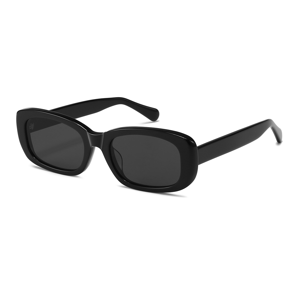 Wholesale 90s Popular Chunky Rectangle Sunglasses Trendy Hip-hop Streetwear Shades for Women Cellulose Acetate Eyewear Manufacturer China