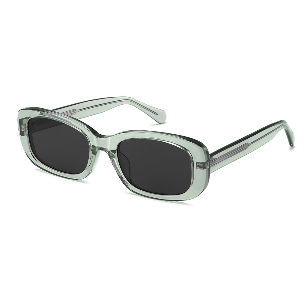 Wholesale 90s Popular Chunky Rectangle Sunglasses Trendy Hip-hop Streetwear Shades for Women Cellulose Acetate Eyewear Manufacturer China
