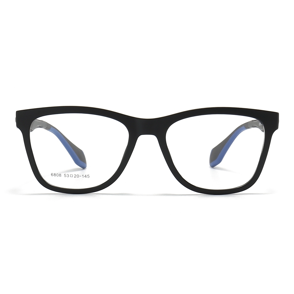 Custom TR90 Plastic Modern Square Eyeglass Frames with Flexible Arms Youthful Sporty Prescription Glasses for Daily Wear Spectacles Wholesale China