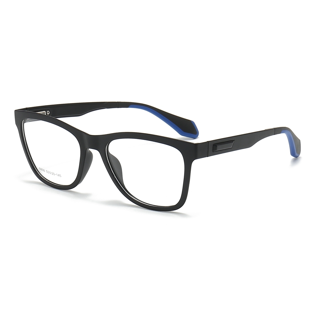 Custom TR90 Plastic Modern Square Eyeglass Frames with Flexible Arms Youthful Sporty Prescription Glasses for Daily Wear Spectacles Wholesale China