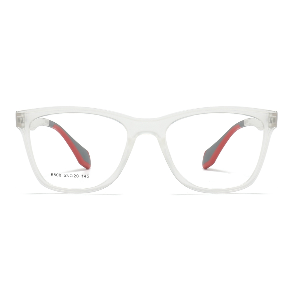 Custom TR90 Plastic Modern Square Eyeglass Frames with Flexible Arms Youthful Sporty Prescription Glasses for Daily Wear Spectacles Wholesale China