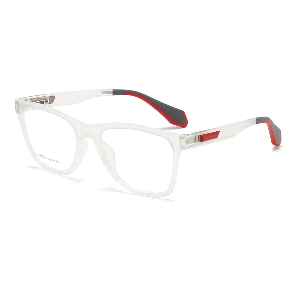 Custom TR90 Plastic Modern Square Eyeglass Frames with Flexible Arms Youthful Sporty Prescription Glasses for Daily Wear Spectacles Wholesale China