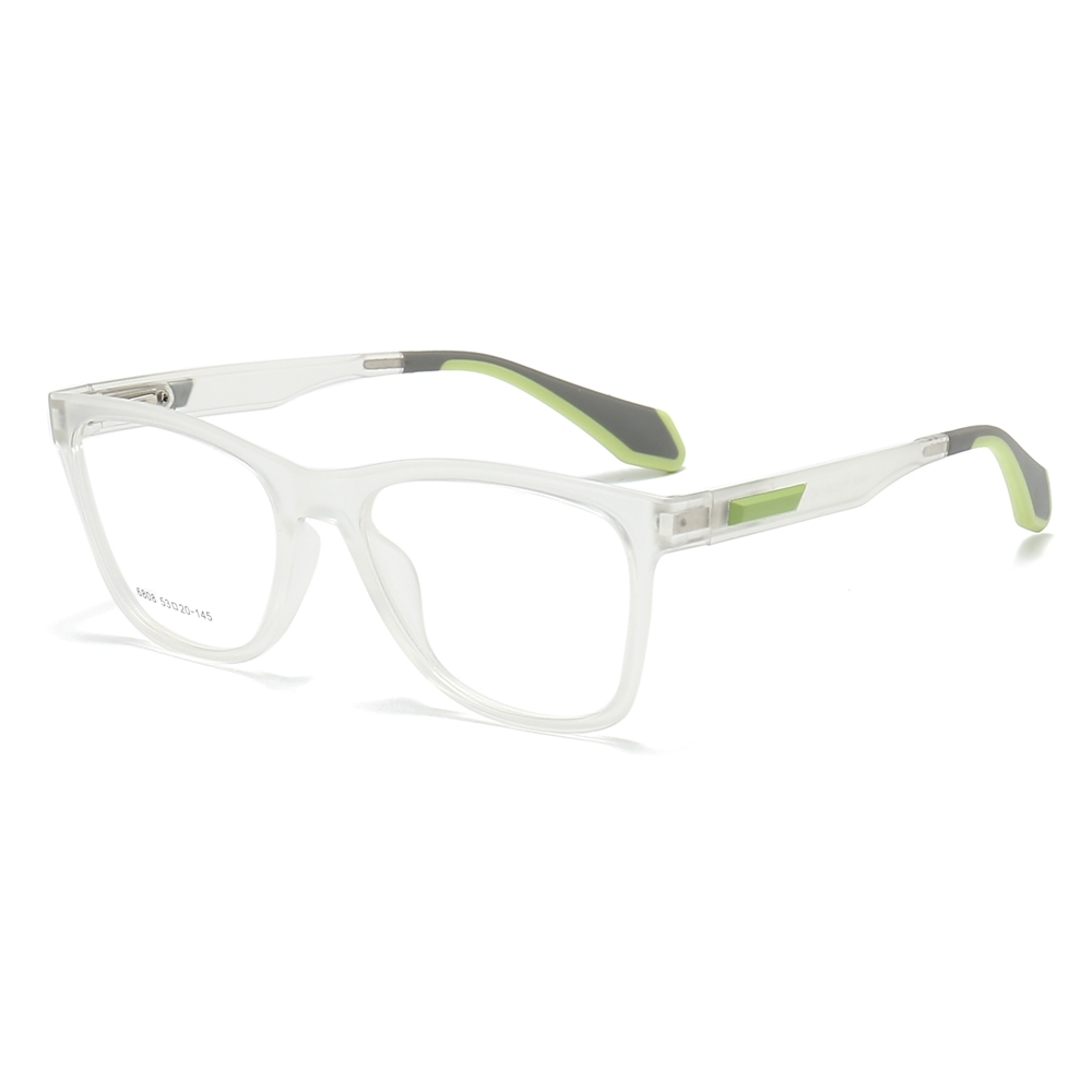 Custom TR90 Plastic Modern Square Eyeglass Frames with Flexible Arms Youthful Sporty Prescription Glasses for Daily Wear Spectacles Wholesale China