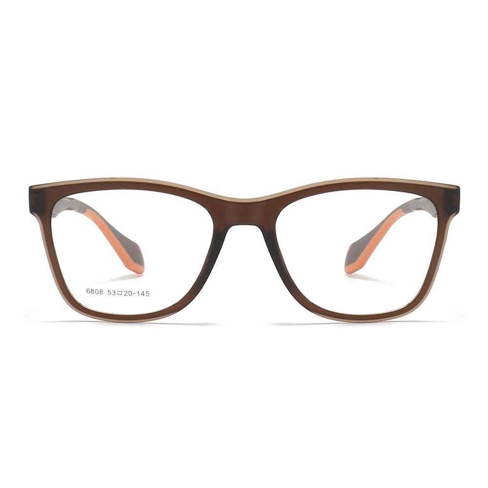 Custom TR90 Plastic Modern Square Eyeglass Frames with Flexible Arms Youthful Sporty Prescription Glasses for Daily Wear Spectacles Wholesale China