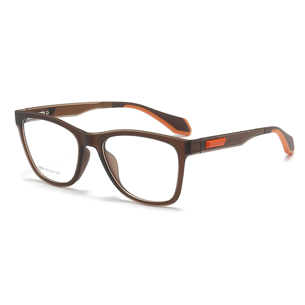 Custom TR90 Plastic Modern Square Eyeglass Frames with Flexible Arms Youthful Sporty Prescription Glasses for Daily Wear Spectacles Wholesale China