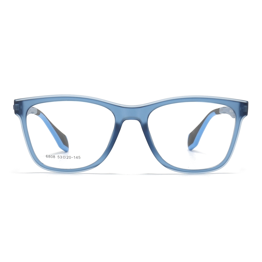 Custom TR90 Plastic Modern Square Eyeglass Frames with Flexible Arms Youthful Sporty Prescription Glasses for Daily Wear Spectacles Wholesale China