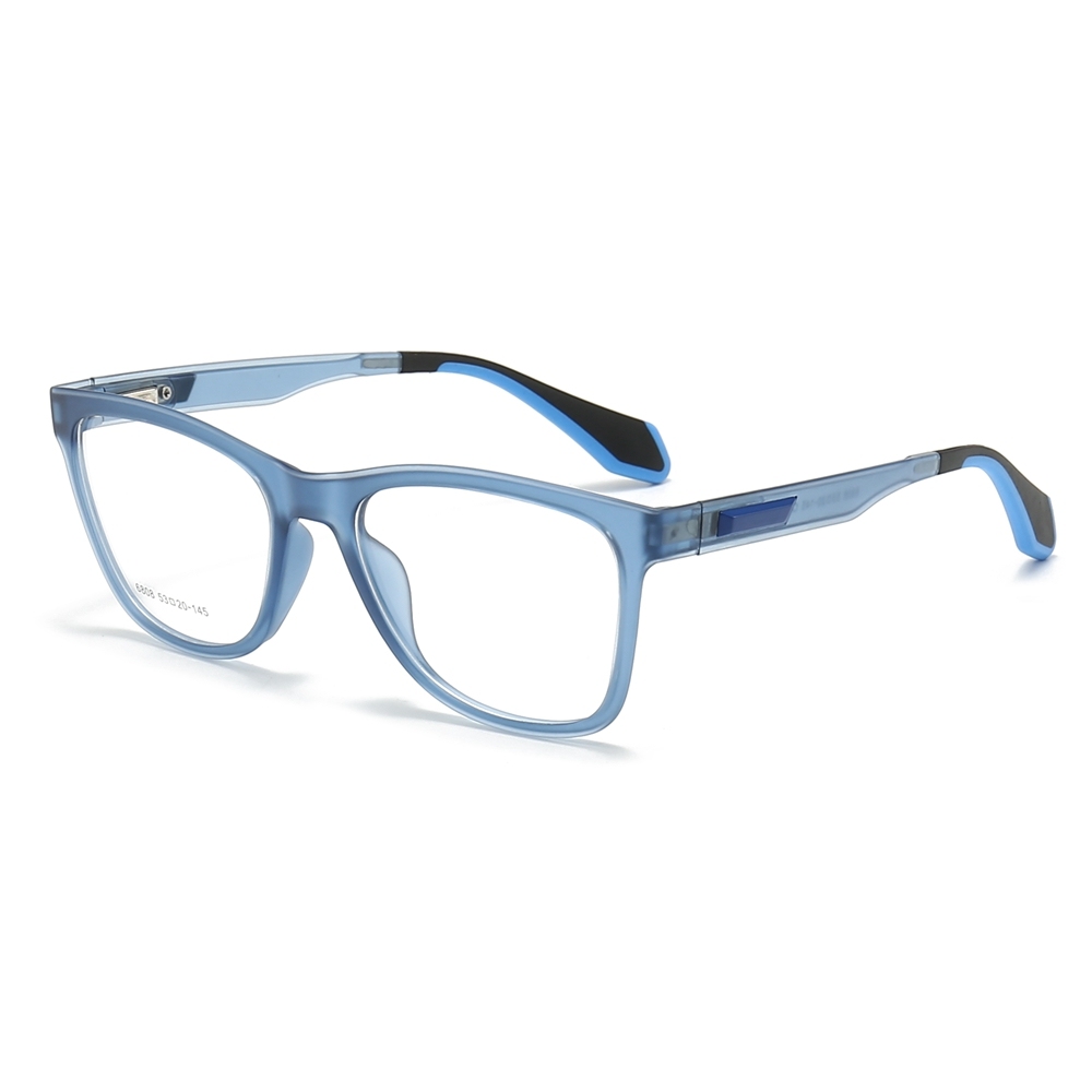 Custom TR90 Plastic Modern Square Eyeglass Frames with Flexible Arms Youthful Sporty Prescription Glasses for Daily Wear Spectacles Wholesale China