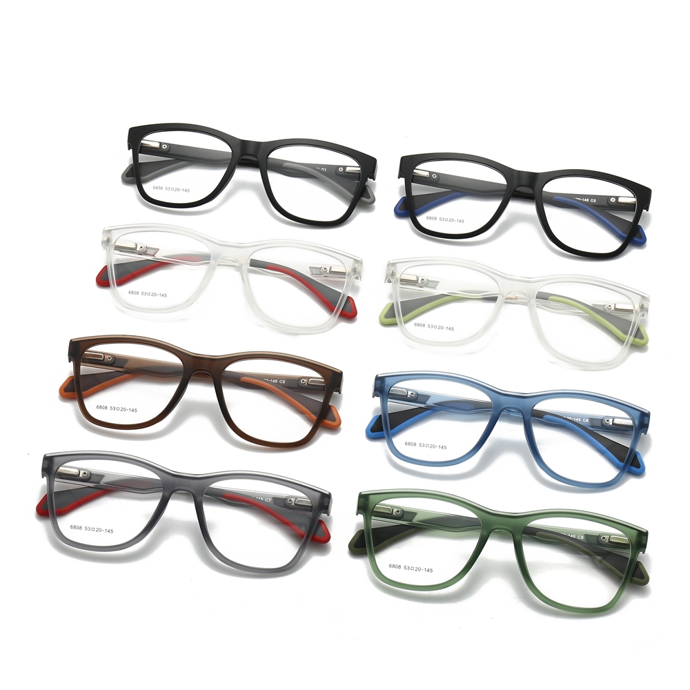 Custom TR90 Plastic Modern Square Eyeglass Frames with Flexible Arms Youthful Sporty Prescription Glasses for Daily Wear Spectacles Wholesale China