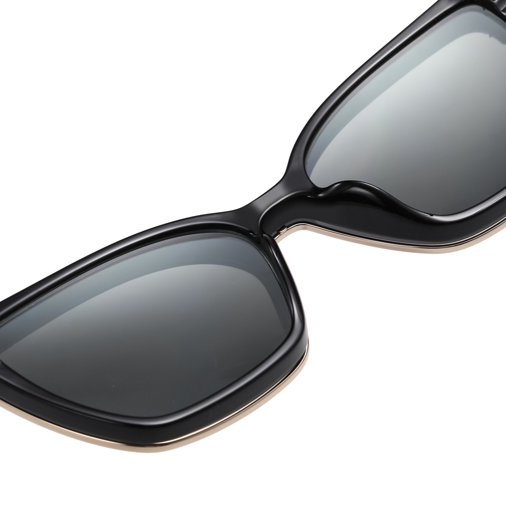 Bulk Order Detachable Two in One Eyewear Set for Women's Cat Eye Prescription Glasses Frames with Magnetic Clip on Sunglasses Supplier China