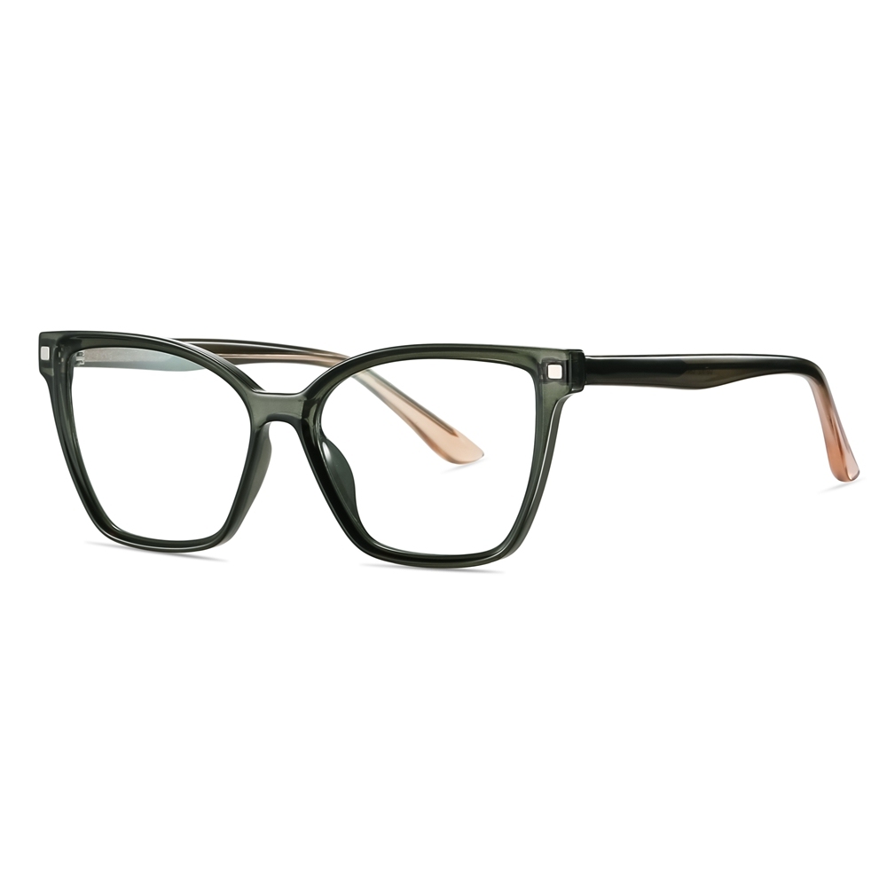 Bulk Order Detachable Two in One Eyewear Set for Women's Cat Eye Prescription Glasses Frames with Magnetic Clip on Sunglasses Supplier China