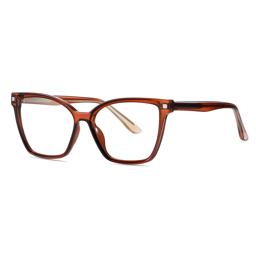 Bulk Order Detachable Two in One Eyewear Set for Women's Cat Eye Prescription Glasses Frames with Magnetic Clip on Sunglasses Supplier China