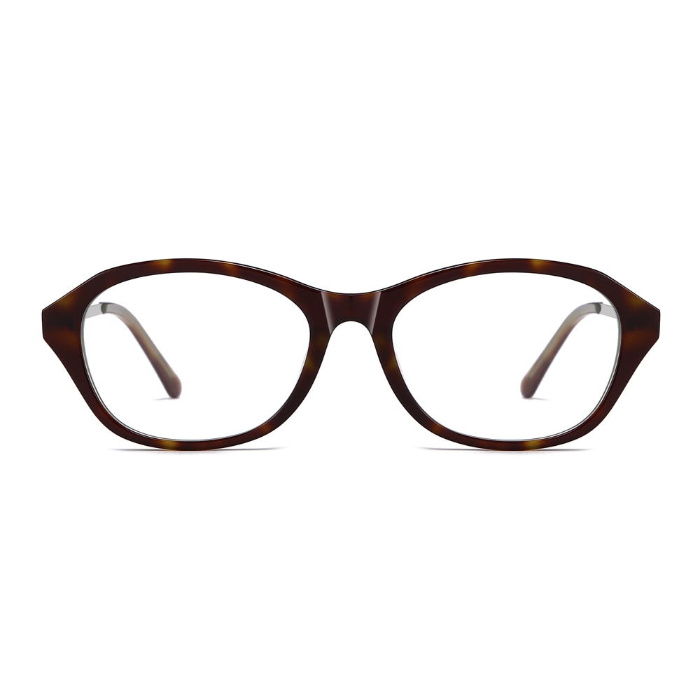 Wholesale Butterfly Cat-Eye Acetate Optical Frames with Metal Temples Premium Combination Eyeglasses for Women Custom Eyewear Manufacturer China