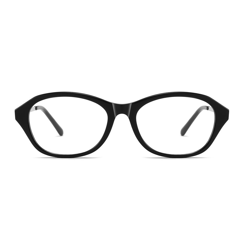 Wholesale Butterfly Cat-Eye Acetate Optical Frames with Metal Temples Premium Combination Eyeglasses for Women Custom Eyewear Manufacturer China