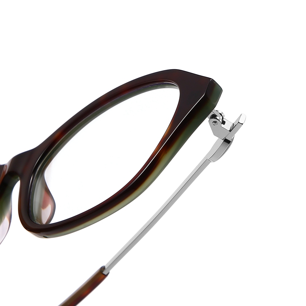 Wholesale Butterfly Cat-Eye Acetate Optical Frames with Metal Temples Premium Combination Eyeglasses for Women Custom Eyewear Manufacturer China