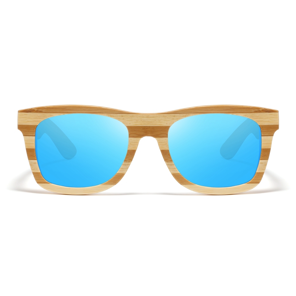 Custom Eco Friendly Handcrafted Zebra Bamboo Sunglasses for Men & Women UV400 Polarized Mirror Lens Natural Material Wayfarer Shades Wholesale