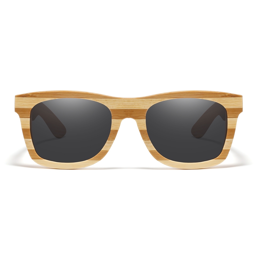 Custom Eco Friendly Handcrafted Zebra Bamboo Sunglasses for Men & Women UV400 Polarized Mirror Lens Natural Material Wayfarer Shades Wholesale