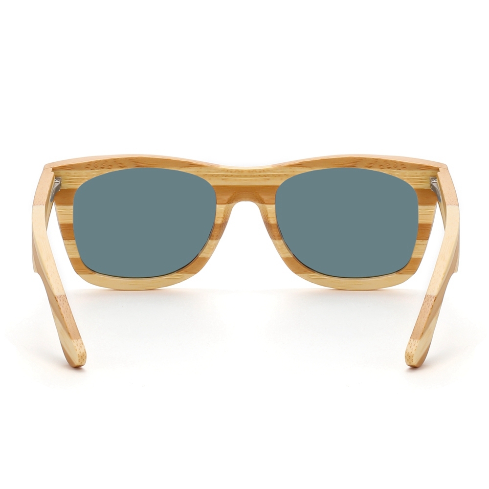 Custom Eco Friendly Handcrafted Zebra Bamboo Sunglasses for Men & Women UV400 Polarized Mirror Lens Natural Material Wayfarer Shades Wholesale