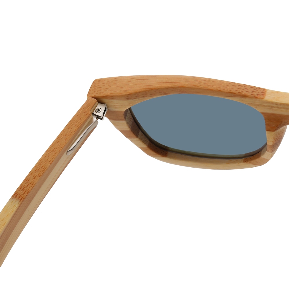 Custom Eco Friendly Handcrafted Zebra Bamboo Sunglasses for Men & Women UV400 Polarized Mirror Lens Natural Material Wayfarer Shades Wholesale