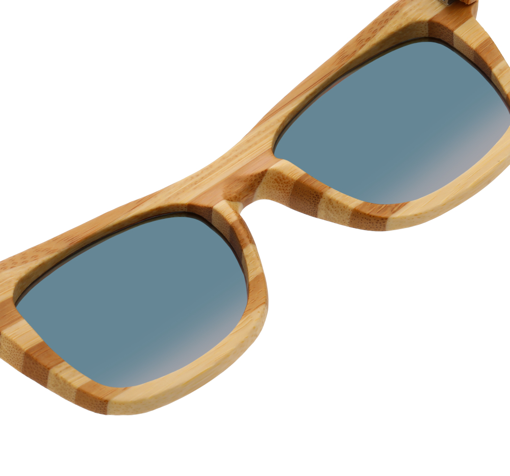 Custom Eco Friendly Handcrafted Zebra Bamboo Sunglasses for Men & Women UV400 Polarized Mirror Lens Natural Material Wayfarer Shades Wholesale