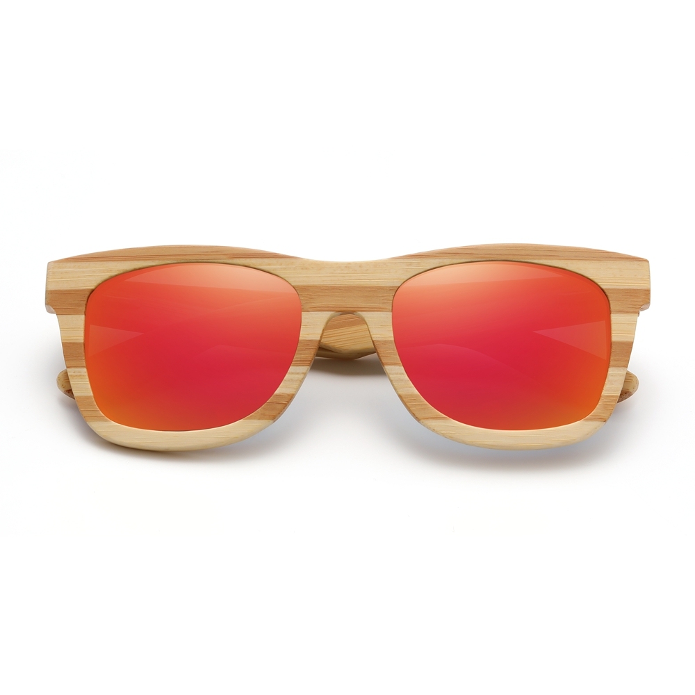 Custom Eco Friendly Handcrafted Zebra Bamboo Sunglasses for Men & Women UV400 Polarized Mirror Lens Natural Material Wayfarer Shades Wholesale
