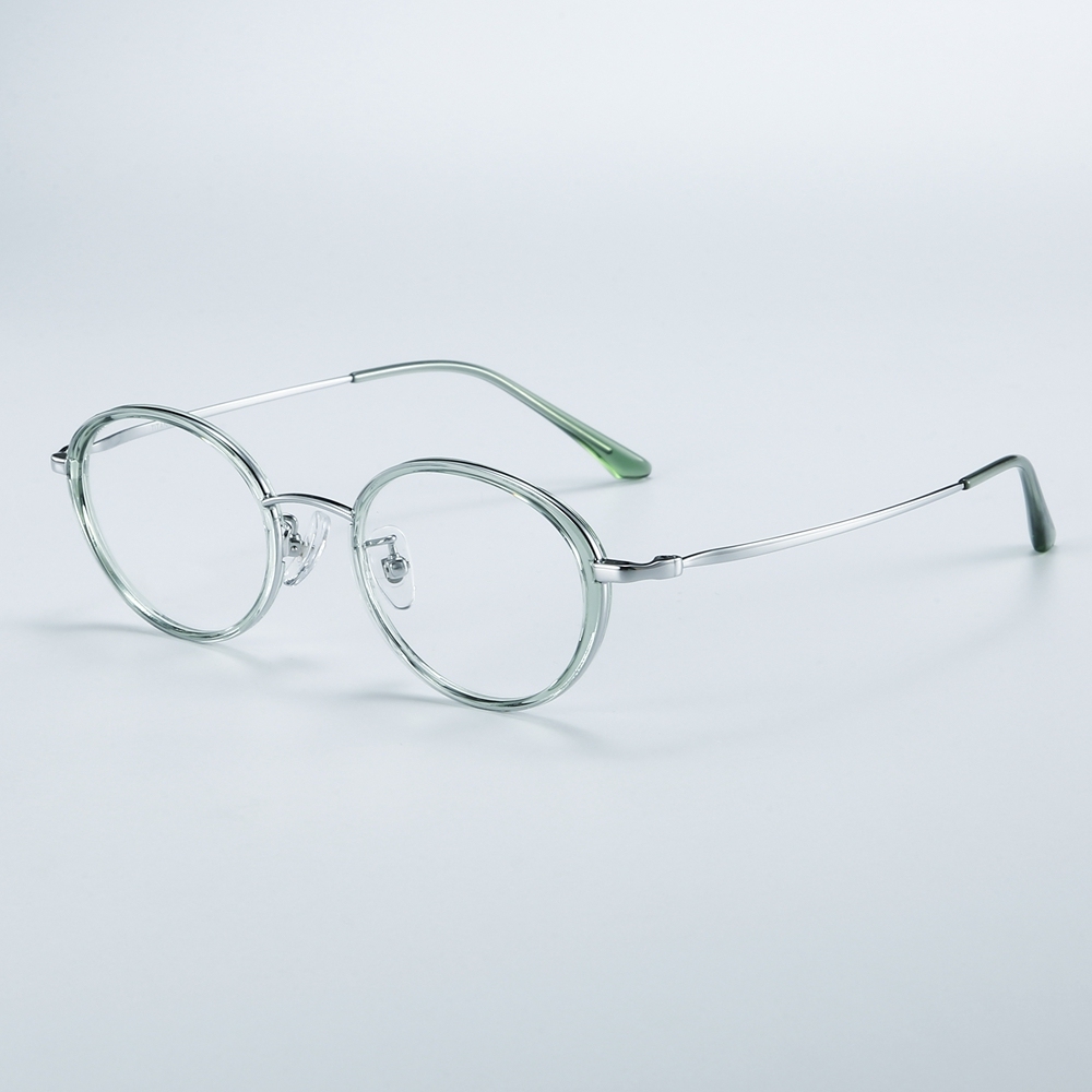 Wholesale Men's Retro Oval Windsor Rim Eyeglasses with Inner Ring β-Titanium Prescription Glasses for Women Premium Optical Frames Manufacturer