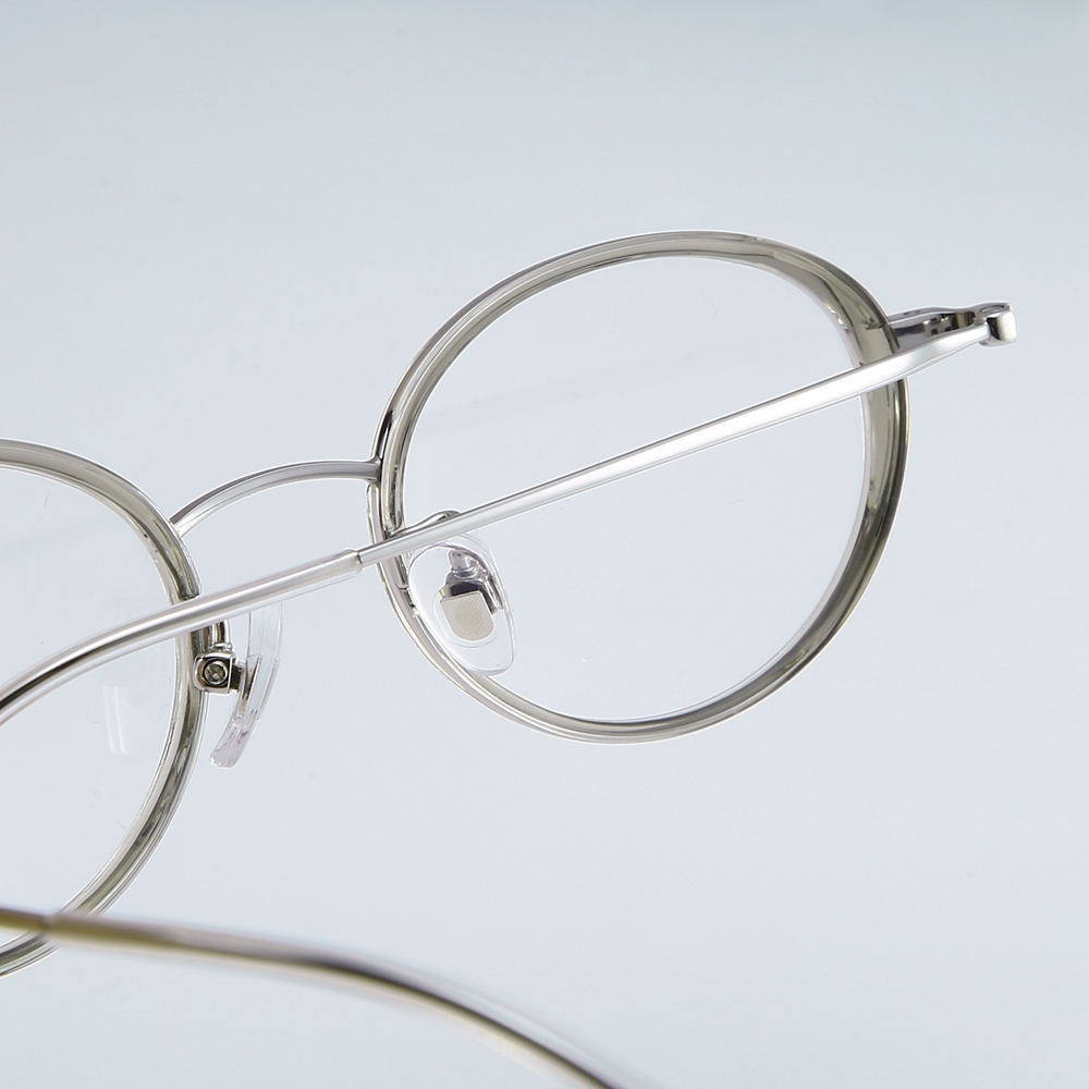 Wholesale Men's Retro Oval Windsor Rim Eyeglasses with Inner Ring β-Titanium Prescription Glasses for Women Premium Optical Frames Manufacturer