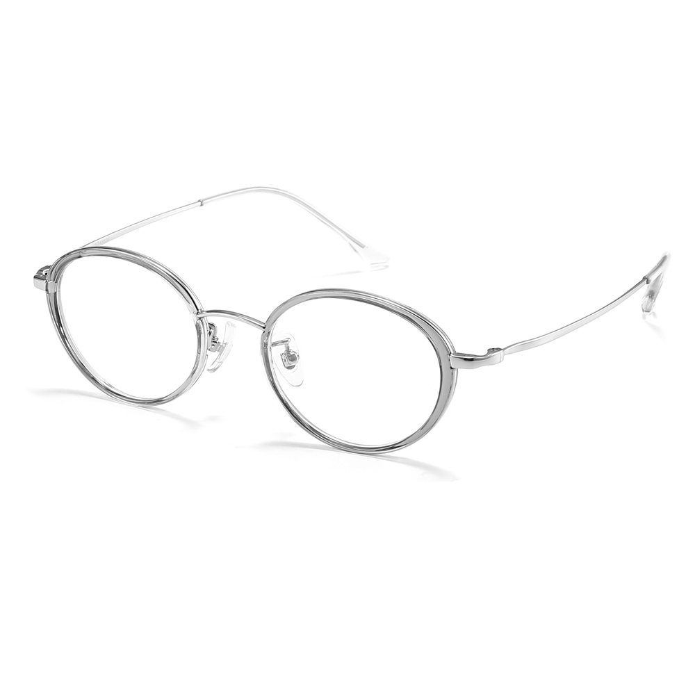 Wholesale Men's Retro Oval Windsor Rim Eyeglasses with Inner Ring β-Titanium Prescription Glasses for Women Premium Optical Frames Manufacturer