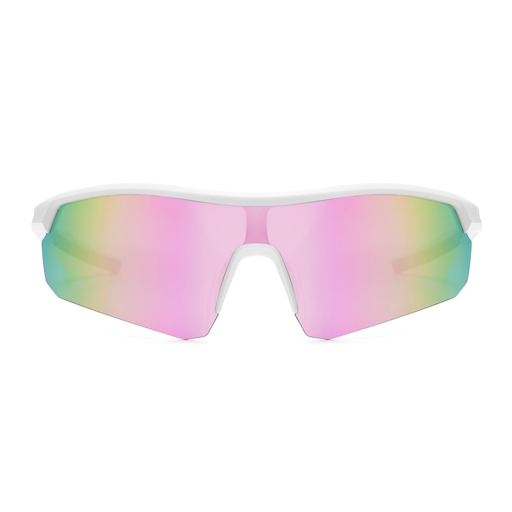 Custom Kids TR90 Semi Rimless Sports Wrap Sunglasses for Boys & Girls Vibrant Colors One Piece UV400 Polarized Running Glasses Manufacturer China