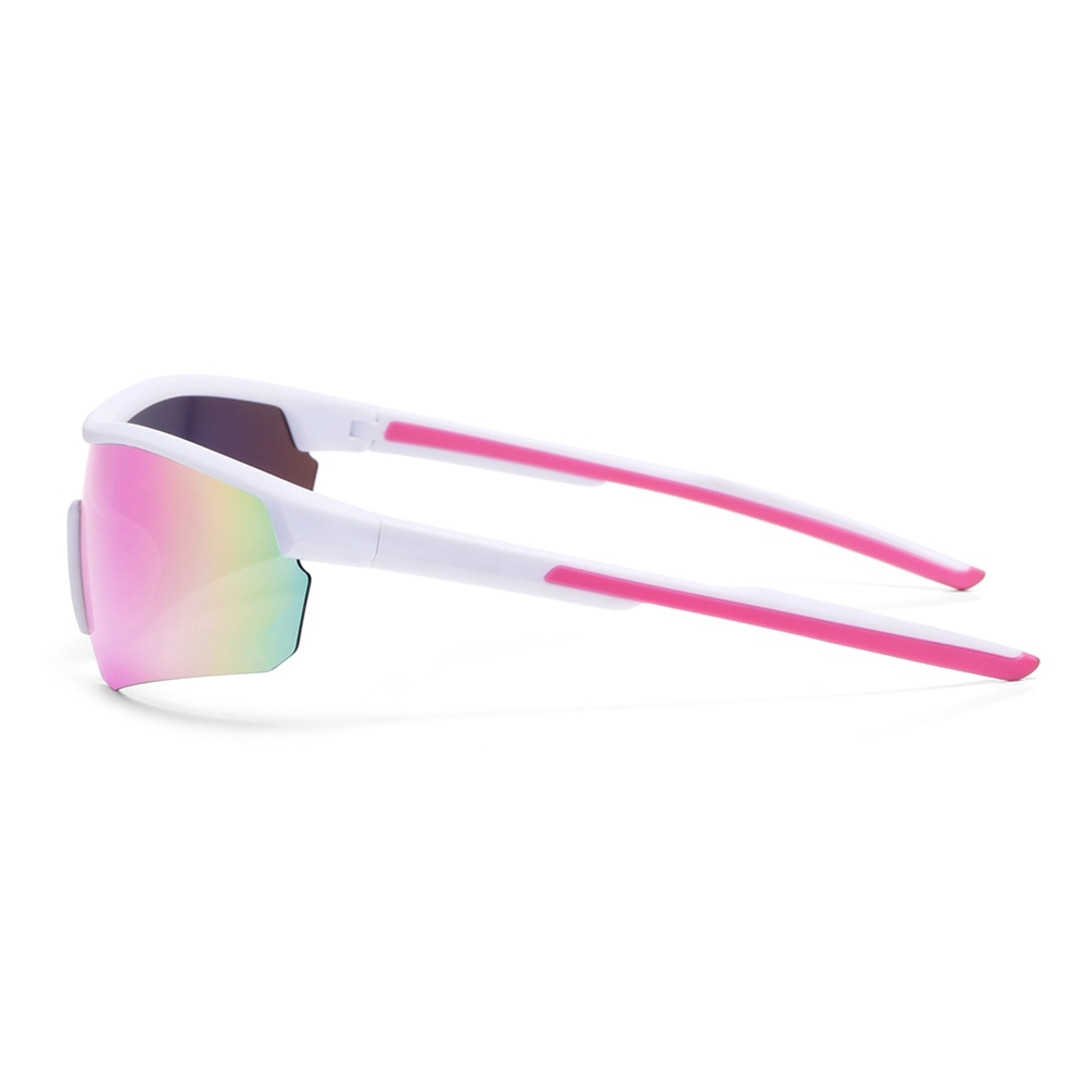 Custom Kids TR90 Semi Rimless Sports Wrap Sunglasses for Boys & Girls Vibrant Colors One Piece UV400 Polarized Running Glasses Manufacturer China