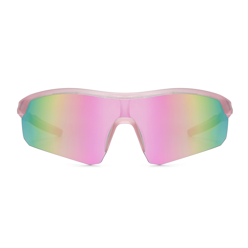 Custom Kids TR90 Semi Rimless Sports Wrap Sunglasses for Boys & Girls Vibrant Colors One Piece UV400 Polarized Running Glasses Manufacturer China