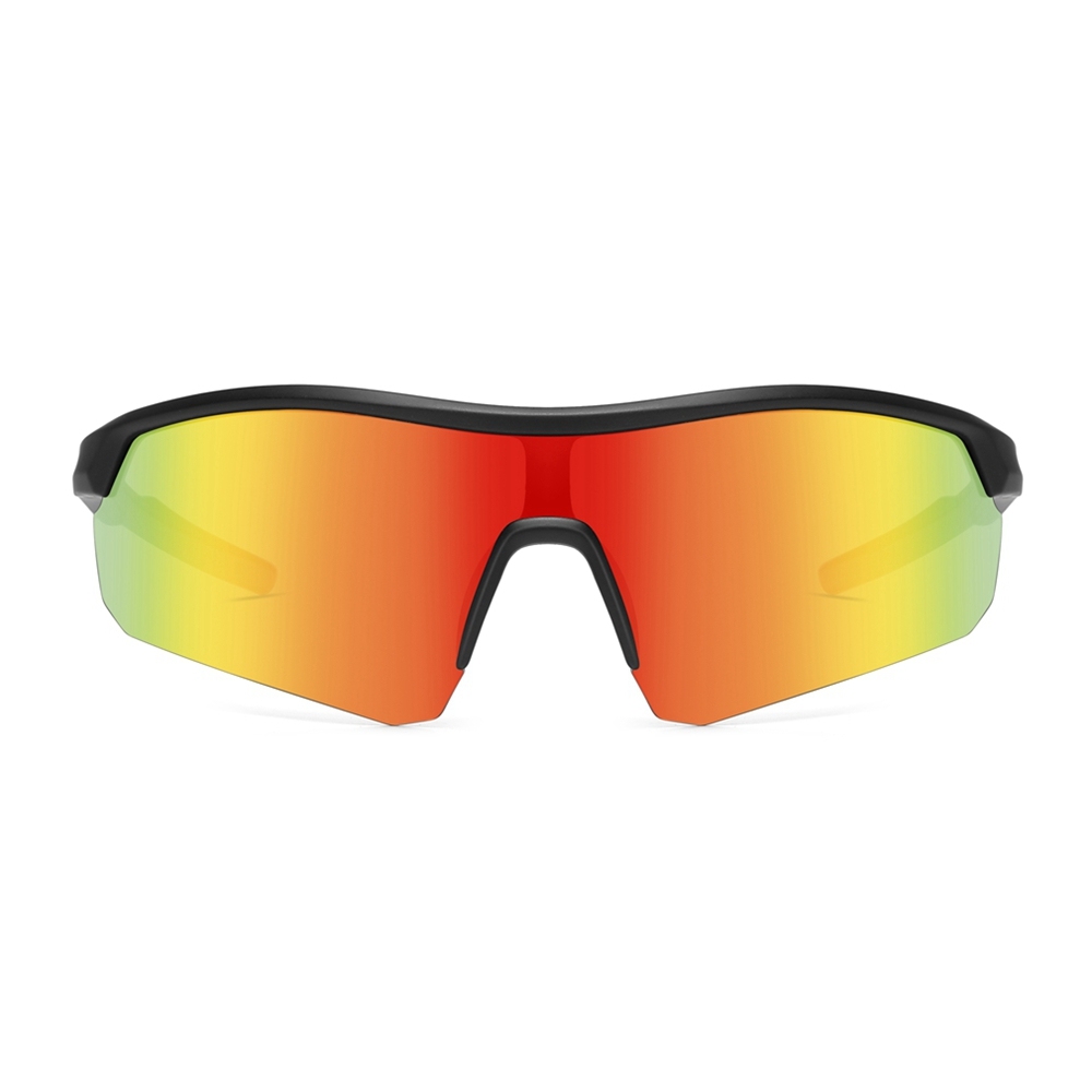 Custom Kids TR90 Semi Rimless Sports Wrap Sunglasses for Boys & Girls Vibrant Colors One Piece UV400 Polarized Running Glasses Manufacturer China