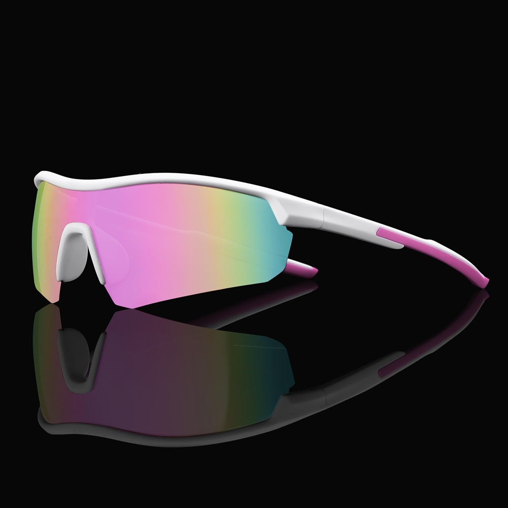 Custom Kids TR90 Semi Rimless Sports Wrap Sunglasses for Boys & Girls Vibrant Colors One Piece UV400 Polarized Running Glasses Manufacturer China