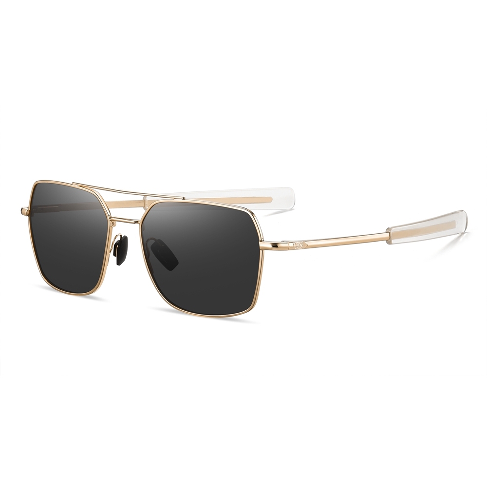 Wholesale Classic Navigator Sunglasses with Bayonet Temples Square Aviator Shades for Men Anti Glare Polarized Driving Glasses Manufacturer China