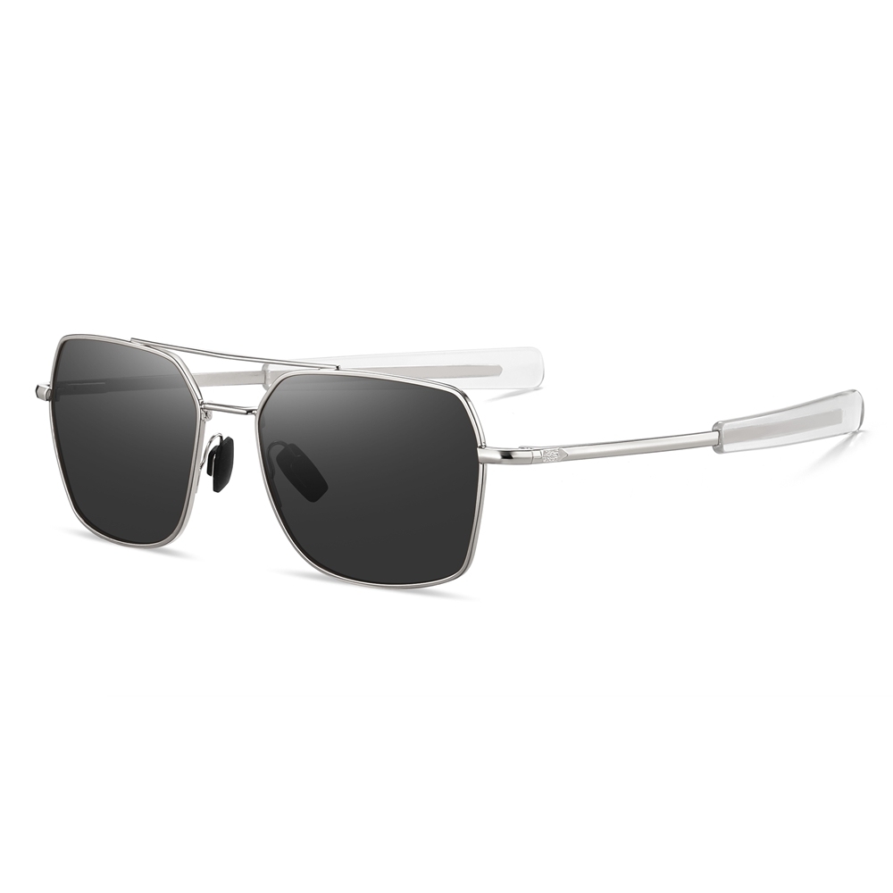 Wholesale Classic Navigator Sunglasses with Bayonet Temples Square Aviator Shades for Men Anti Glare Polarized Driving Glasses Manufacturer China